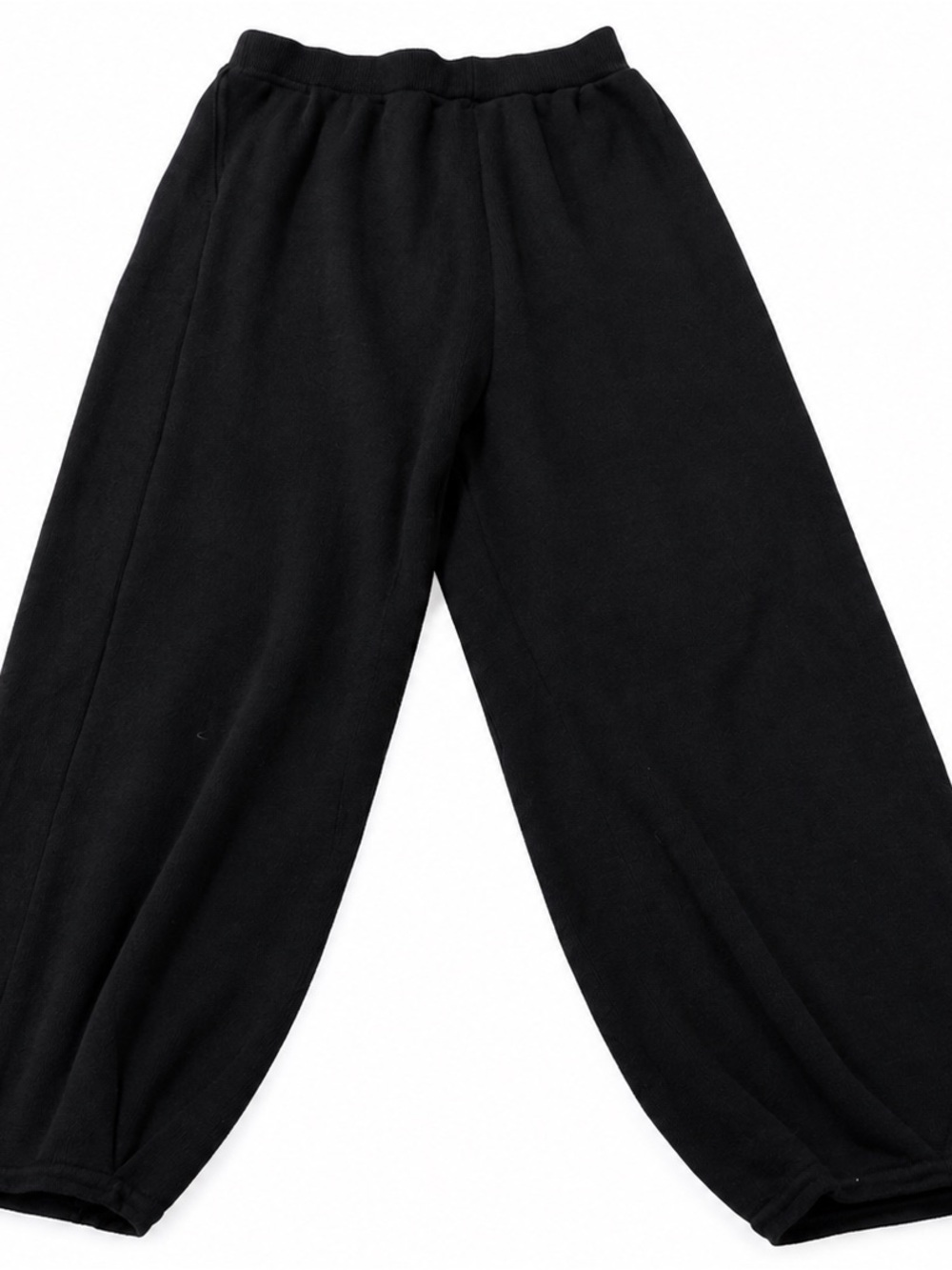 Women's Black Fleece Jogger Pants - Relaxed Track Style